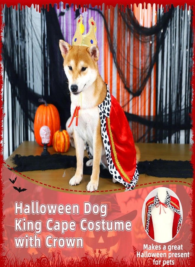 Bolake Large Dog Halloween Costumes Dog King Costumes Cape Crown for Medium Dogs Funny King Prince Halloween Cosplay Costume for Large Medium Small Dogs Cats - Image 4